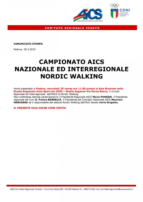 COMUNICATO STAMPA